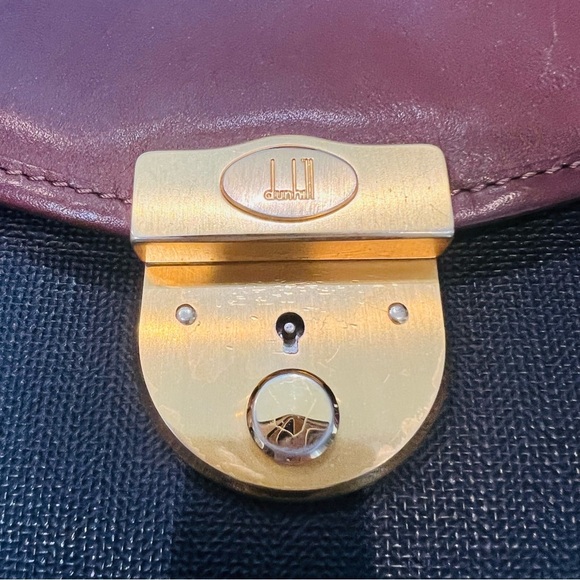 Dunhill Vintage pVC 2 tone Brown/Black PVC Leather Clutch Bag w/ 2 keys - Picture 2 of 16